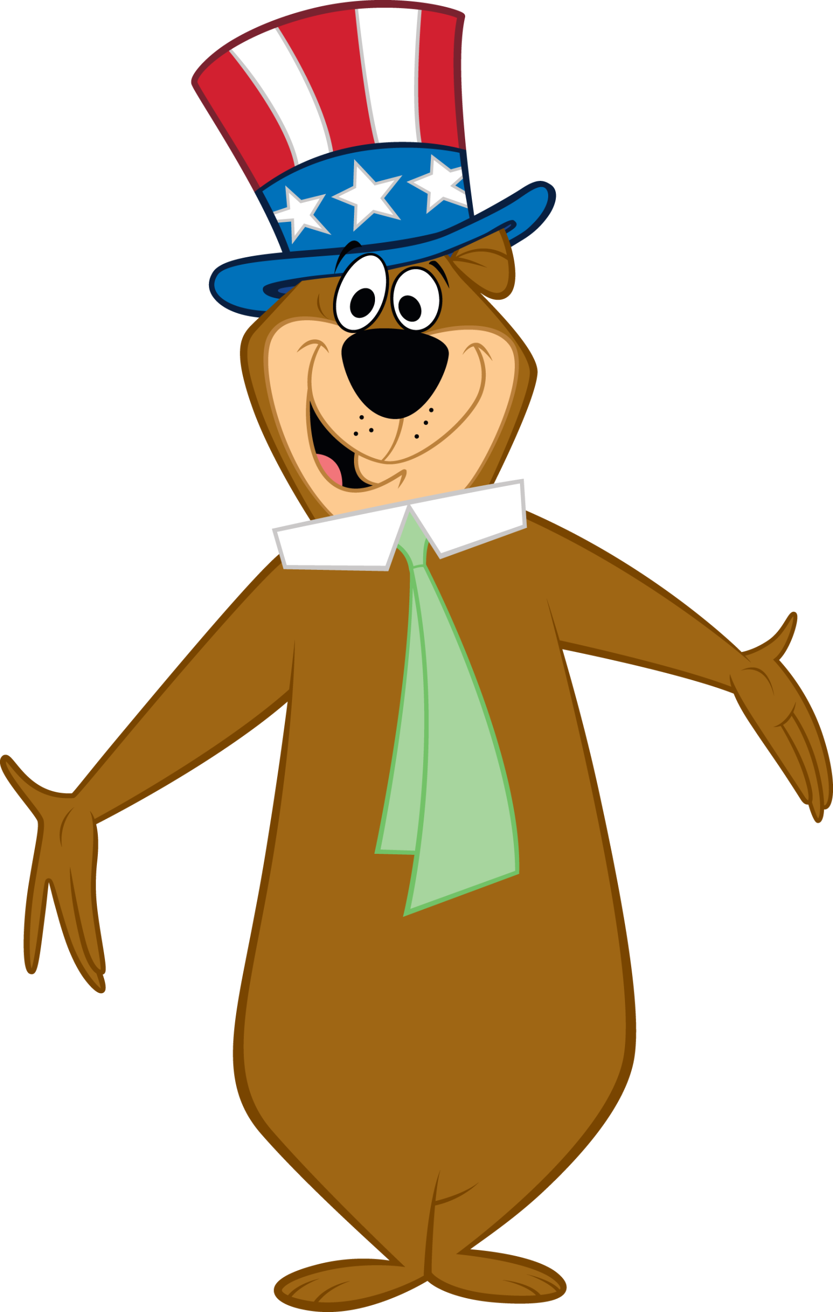 Yogi Bear in patriotic hat